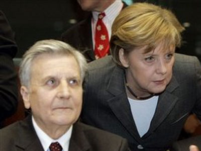Κόντρα Trichet με τη Merkel