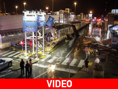 Τροπική καταιγίδα έπληξε τον αερολιμένα του Σαιντ Λούις