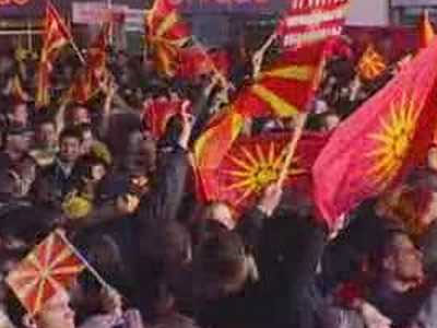 Συγκέντρωση στα Σκόπια για τα συνθήματα της 25ης Μαρτίου