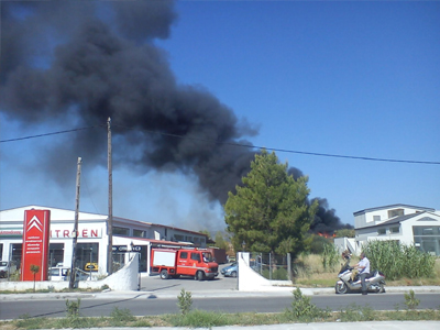«Λαμπάδιασε» καυστήρας στο Μελισσοχώρι