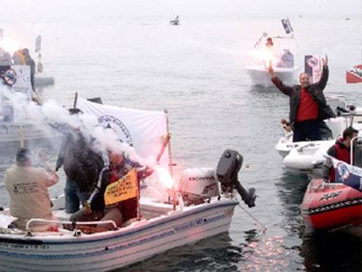 Διαμαρτυρία αλιέων στη Θεσσαλονίκη