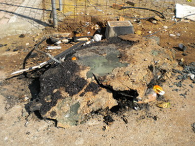 Παρανάλωμα κάδοι απορριμμάτων στην Αμαλιάδα