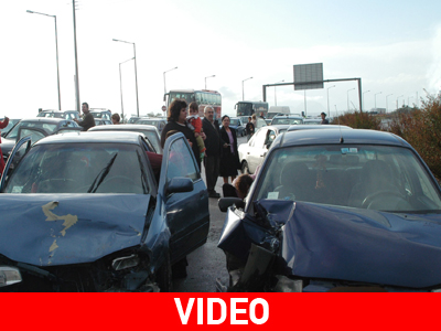 Καραμπόλα επτά αυτοκινήτων στον Κηφισό