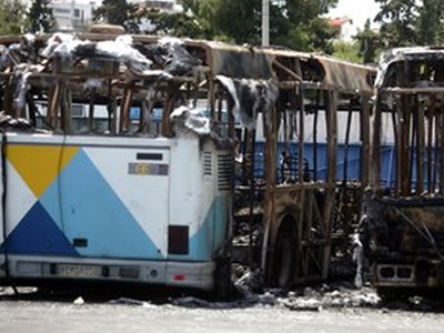 Φωτιά σε λεωφορείο της ΕΘΕΛ