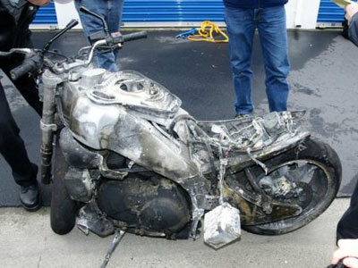 Εμπρησμός μοτοσικλέτας στη Θεσσαλονίκη