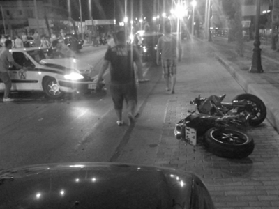 Την… είδε «σερίφης» και χτύπησε μοτό