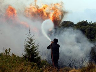 Καίγεται δάσος στη Σάμο