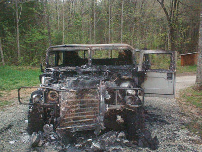 Παρανάλωμα πολυτελή τζιπ στη Θεσσαλονίκη