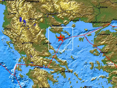 Αλλεπάλληλες σεισμικές δονήσεις στην Κασσάνδρα Χαλκιδικής