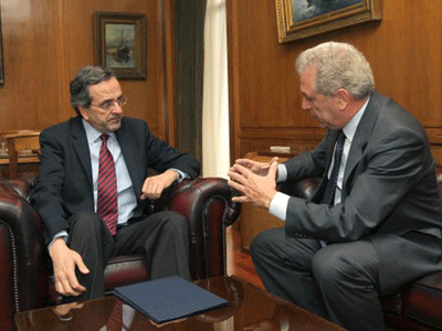 Συνάντηση Σαμαρά-Αβραμόπουλου στο Μαξίμου