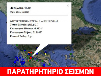 Σεισμός 3,7R στο Αίγιο