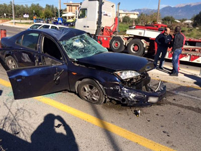 Τροχαίο δυστύχημα στη Θήβα