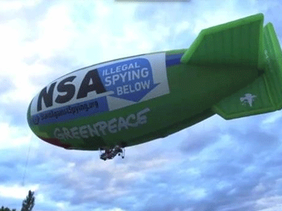 Διαμαρτυρία πάνω από τα γραφεία της NSA