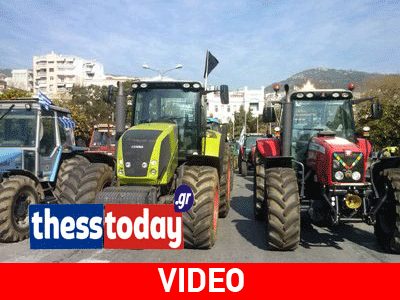 Γέμισε τρακτέρ το κέντρο της Καβάλας