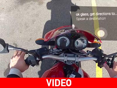Οδήγηση μοτοσυκλέτας φορώντας τα Google Glass