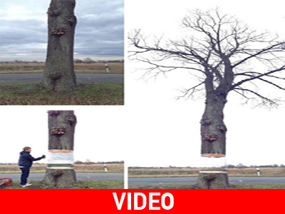 Δέντρο «αιωρείται» στο κενό!