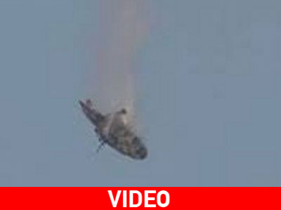 Χτυπημένο ελικόπτερο σε ελεύθερη κάθετη πτώση κόβει την ανάσα