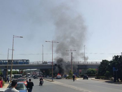 Κρήτη: Στις φλόγες αυτοκίνητο στο Γιόφυρο