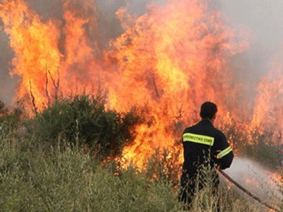 Υπό έλεγχο φωτιά κοντά στον Κρόκο Κοζάνης