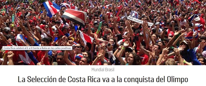Η Costa Rica Hoy τονίζει «… πάμε να κάνουμε το όνειρό μας πραγματικότητα απέναντι στους Έλληνες Θεούς». 