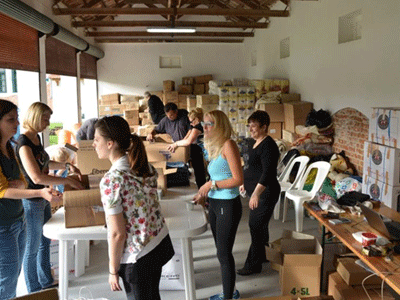 Ανθρωπιστική βοήθεια στη Σερβία