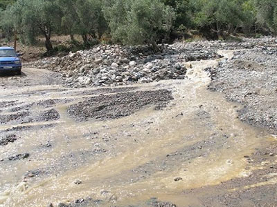 Μεγάλες καταστροφές από την κακοκαιρία στη Σαμοθράκη