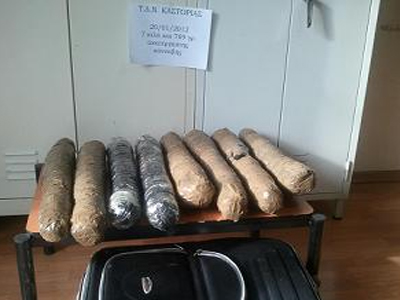 Κατασχέθηκαν 7 κιλά κάνναβης στην Καστοριά