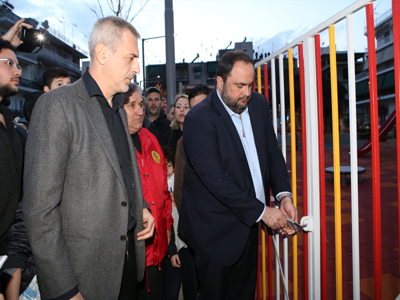 Εγκαίνια πλατείας Θεμιστοκλή στον Πειραιά