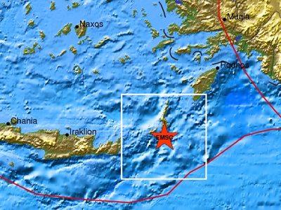 Σεισμός 3,7 Ρίχτερ νότια της Καρπάθου