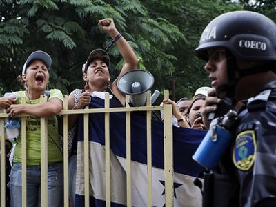 Ηχηρή διαδήλωση στην Tegucigalpa