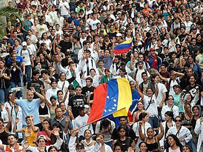 Ηχηρές διαδηλώσεις κατά του Chavez