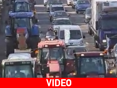 Διαμαρτυρία με τρακτέρ… αλά γαλλικά