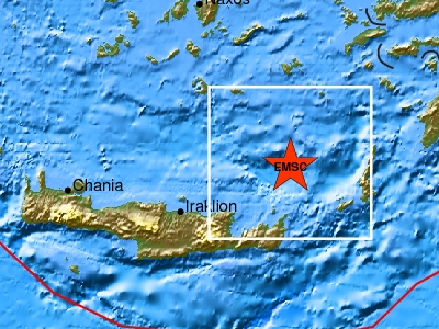 Σεισμός 3,9R στην Κρήτη