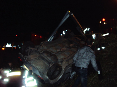 Φλεγόμενο όχημα στην Ε.Ο Αθηνών-Λαμίας