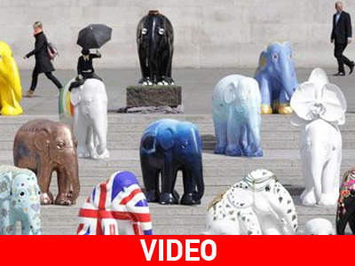 Ελέφαντες πλημμύρισαν το κέντρο του Λονδίνου