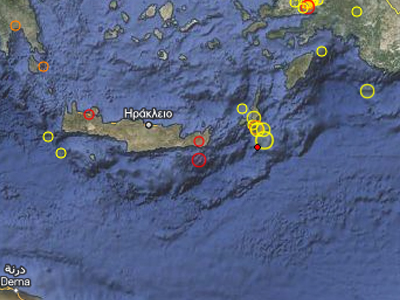 Σεισμική δόνηση 3,4 Ρίχτερ νότια της Καρπάθου