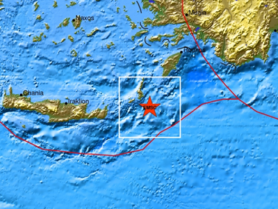 Σεισμική δόνηση 4,4 Ρίχτερ νότια της Καρπάθου