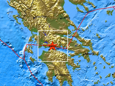 Σεισμική δόνηση 3,8R στη Ναύπακτο