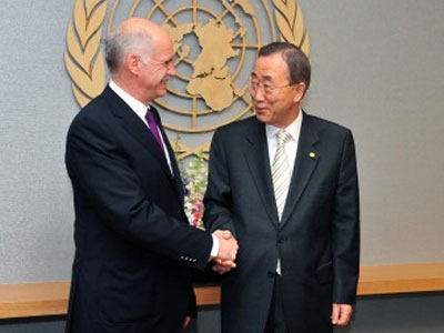 Συνάντηση Παπανδρέου-Μπαν Κι-μουν