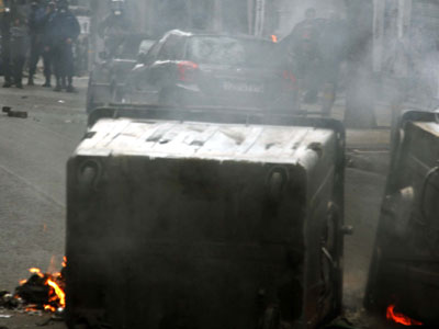 Φωτιά σε κάδους στη Θεσσαλονίκη