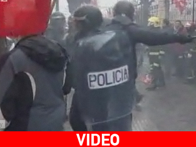 Επεισόδια στη διαδήλωση πυροσβεστών στην Ισπανία