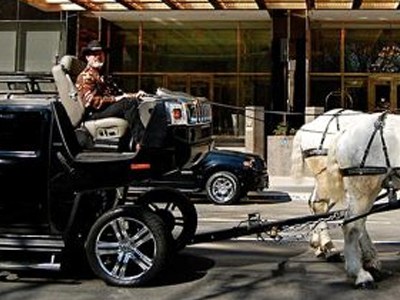 Ένα όμορφο αμάξι με δυο άλογα