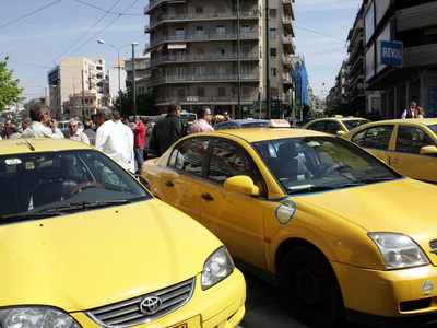 Συγκέντρωση διαμαρτυρίας των ιδιοκτητών ταξί