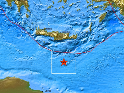 Σεισμική δόνηση 5,2 νότια της Κρήτης
