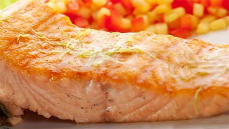 Σολομός με μέλι και ginger