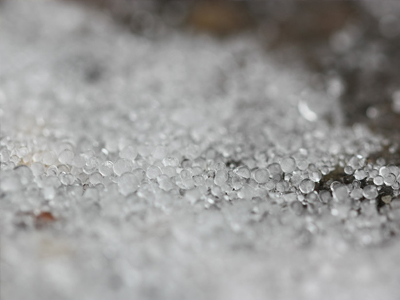 Χιονόνερο στο κέντρο του Βόλου