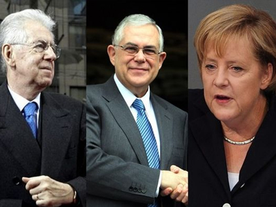 «Εποικοδομητική» η συζήτηση Παπαδήμου- Μόντι- Μέρκελ