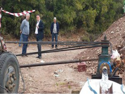 Γεώτρηση στα Πίσσια για την υδροδότηση της περιοχής