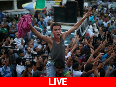 Δείτε Live τα πανηγύρια στη Γάζα για την εκεχειρία