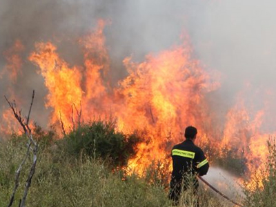 Σε εξέλιξη φωτιά στην Αναρράχη Πτολεμαΐδας